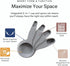 Storage Theory 2-in-1 Measuring Cups & Spoons Set - Space-Saving Nesting Kitchen Gadget for Baking, Cooking & Coffee - Food Grade Plastic Measurin...