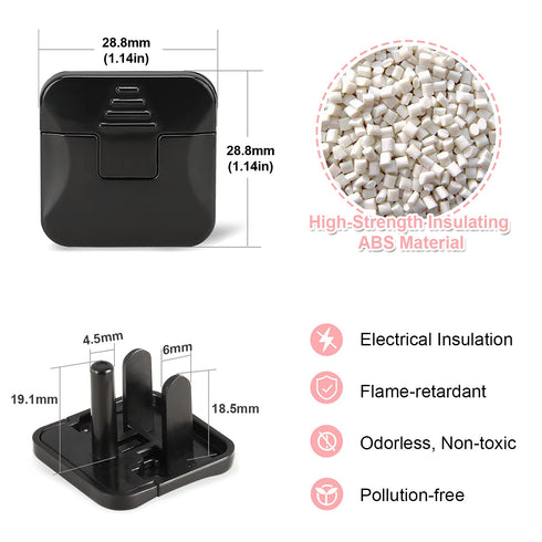 Outlet Covers Babepai 38-Pack Black Child Proof Electrical Protector Safety Improved Baby Safety Plug Covers...