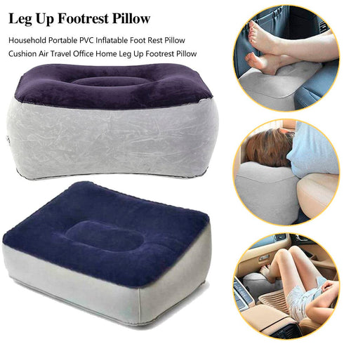 Inflatable Travel Foot Rest Pillows, Air Foot Rest Pillow Inflatable Footrest Cushion for Travel, Office and Home, Perfect Airplane Travel Accesso...