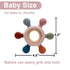 Silicone Teething Toys, Natural Wooden Ring with Silicone Teething Cover, Teething Toys for Babies 0-6 Months, BPA Free, Infant Toys for Teething ...