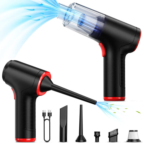 Handheld Car Vacuum Cleaner High Power Cordless, 120W Portable Car Vacuum Cleaner with 18000PA Suction & Air Duster, Mini Hand held Vacuum Cleaner...