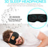 MOITA Sleep Headphones Bluetooth Sleep Mask, 3D Sleeping Eye Mask with Built-in Sponge Speakers, Wireless Bluetooth Headphones Sleep Mask for Slee...