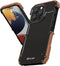 Kowauri Case for iPhone 13 Pro Max,Drop Protection Aluminum Metal Wood Bumper Frame Cover Shockproof Dropproof Protective Case for iPhone 13 Pro M...