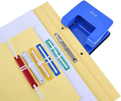 10PCS 2 Holes Document Paper Fasteners Metal Silver Binding Rings Binder Clips Two-Piece Paper Fastener Office Equipment Practical...