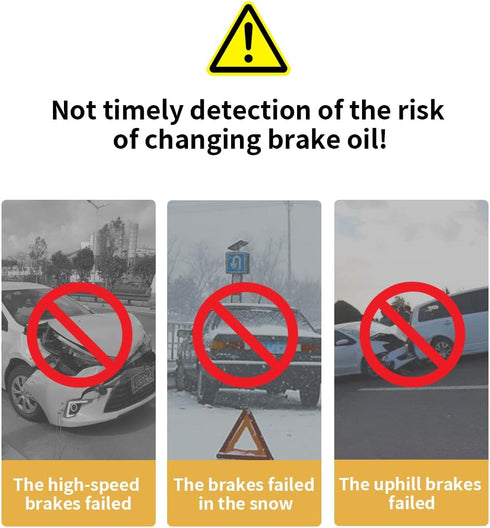 Brake Fluid Liquid Tester, Auto Brake Diagnostic Testing Tool Oil Moisture Analyzer with 5 LED Indicators, Hydraulic Fluid Liquid Oil Moisture Ana...