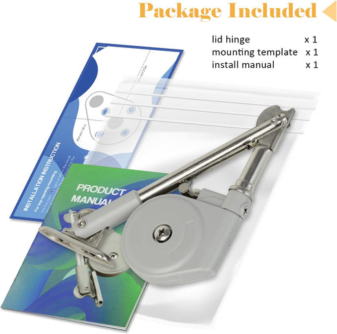 Lid Stay 105 Degree Open with Soft Close, Lid Support for Toy Box and Upward Top-Opening Flap Doors, Easy to Install...