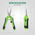 SZHLUX 1-Pack Pruning Shears, 6.5'' Gardening Hand Pruner, Professional Pruning Scissors with Straight Stainless Steel Precision Blades...