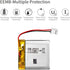 EEMB Lithium Polymer Battery 3.7V 700mAh 803030 Lipo Rechargeable Battery Pack with Wire JST Connector for Speaker and Wireless Device- Confirm De...