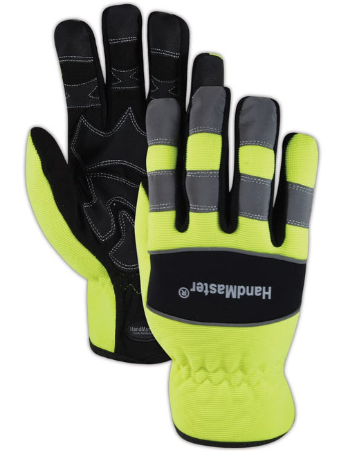 MAGID MECH106XL HandMaster MECH106 High-Visibility Mechanics Gloves, Full Finger, X-Large, Hi/Vis Yellow...