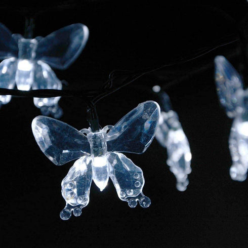 Solar String Lights, Waterproof 16ft 20LED Butterfly Christmas Fairy Lights Decorative Lighting for Home Party Wedding Patio Garden Porch Balcony ...