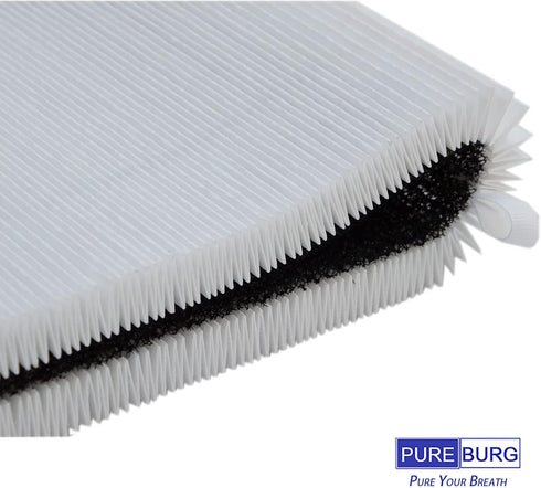 PUREBURG Replacement Filters Compatible with Blueair Blue Pure 411 Air Purifiers,2-Pack H13 HEPA Activated Carbon 2-IN-1 Air Clean...
