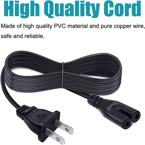 Power Cord Replacement for JBL PartyBox Party Box 300 1000 100 200 Bluetooth Speaker Audio System 2 Prong 8ft IEC C7 AC Cable...