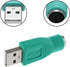 USB to PS2 Adapter 2PCS Green PS/2 Female to USB Male Converter Adapter for Mouse and Keyboard, Green...