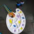 7 Pack Paint Brush Set with 6 Brushes w/Bonus 1 Palette Plastic Tray for Painting with Oil, Watercolor, Artist Gift, Classroom Supplies, Kids Birt...