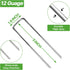 Landscape Staples Galvanized Garden Stakes, Heavy Duty Garden Pins for Fences, Lawns, Weed Barriers and Landscape Fabrics, Netting, Irrigation Hos...