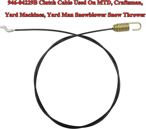 946-04229B Clutch Drive Cable Replaces MTD 746-04229 746-04229B 946-04229 for MTD Craftsman Cub Cadet Yard Machines Yard Man 2-Stage Snowblower Sn...