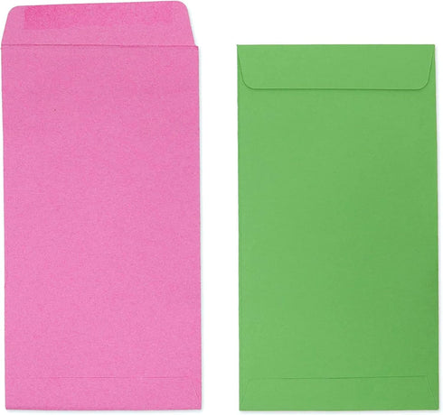 Okuna Outpost 100 Pack Colorful Money Envelopes for Cash, Payroll, Money Saving, Coins, Currency, 100GSM (4 x 7 In)...