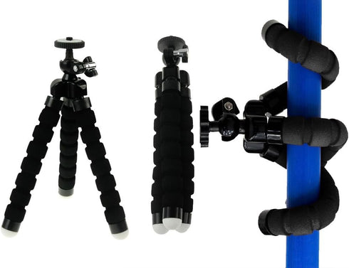 Acuvar 6.5“ inch Bendable Tripod for Small Digital Cameras with eCostConnection Microfiber Cloth...