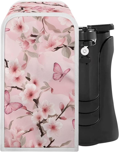 Can Opener Cover Pink Flower Can Opener Dust and Stain Protection Small Applicance Cover for Kitchen Fits Most Electric Automatic Can Openers...