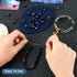 60Pcs Space Theme Gemstone Beads Kit 8mm Natural Tiger Eye Beads Blue Goldstone Beads Crafts Elastic Thread for DIY Bracelet Earring Necklace Jewe...