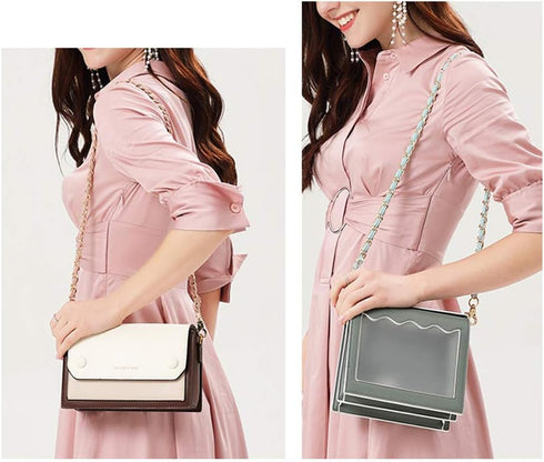 UnnFiko 43" DIY Bag Purse Chain Strap Replacement Crossbody Bag Straps Purse Accessories Straps Handmade Shoulder Bag Charms for Handbag Bags (Pin...