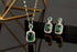 Emerald Jewelry for Women Green Stone Necklace Earrings Set Cute Necklaces with Crystal Dangle Earrings...