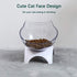 Cat Elevated Bowl with Raised Stand, 15 Degree Tilted Design Neck Guard Stand Raised Pet Food Water Feeder Bowl for Cats or Small Dogs (Single Whi...