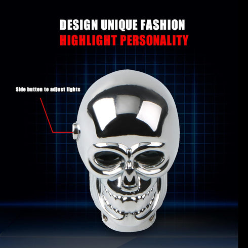 Pack-1 Skull Shift Knob, Automatic Car Stick Shift Handle, Shift Head Replacement Shifter Fit Most Manual Transmissions (Blue)...