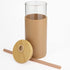 Tronco 20 oz Glass Tumbler with Lid & Straw - Iced Coffee Cup & Smoothie Cup With Silicone Sleeve | BPA-Free, Dishwasher Safe | Reusable Glass Cup...