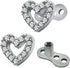 2Pcs 14G Cubic Zirconia Dermal Anchor Tops and Base Surgical Steel Dainty Crystal Microdermals Body Piercings Studs Punk Personalized Jewelry Gift...