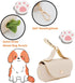 Leather Poop Bag Holder Dispenser for Leash, Portable and Reusable Dog Poop Bag Dispenser, Dog Bag Holder for Walking, Outdoor, Travelling (Beige)...