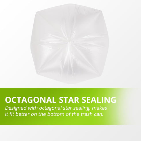 4 Gallon Trash Bags (90 Count) Clear Small Garbage Bags, Office Waste Basket Liners, 15-20 Liter Leak Proof Plastic Mini Trash Bags for Bathroom B...