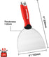 Goldblatt 6" Putty Knife, Stainless Steel Scraping Paint, Putty Knife Scraper with Hammer End, Soft Grip, Perfect for Drywall Repairing and Finish...