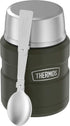 THERMOS Stainless King Vacuum-Insulated Food Jar with Spoon, 16 Ounce, Army Green...