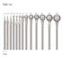 ?????? ???? 13 Pcs Ball Shape Diamond Burr - 3/32'' Shank Diamond Mounted Round Ball Burs Stone Carving Bits for Rotary Tools includes Dremel...