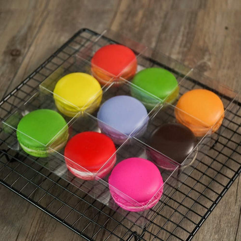 RomanticBaking 50pcs Clear Single Chocolate Covered Ore Cookies Macaron Box for Wedding Favors Baby Shower 2.17"×2.17"×1.38" Inch Party Favor Box ...