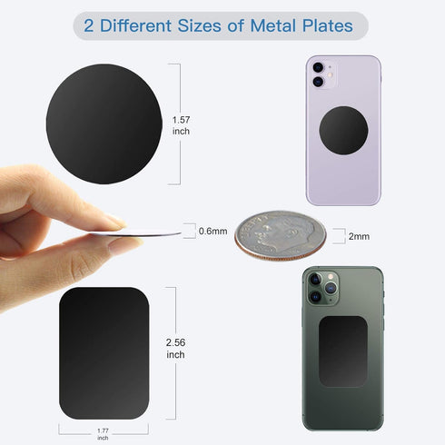 OWLKELA Mount Metal Plate for Phone Magnet Car Mount Holder Cradle with Adhesive, Universal Replacement Sticker Compatible with Magnetic Mounts - ...