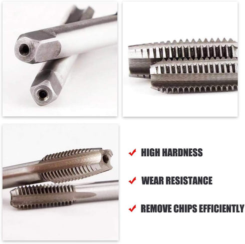 Metric Tap Set HSS Hand Screw Thread Tap Set Thread Tapping Tool 7PCS M3-M12 Drill Bits Set...