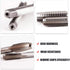Metric Tap Set HSS Hand Screw Thread Tap Set Thread Tapping Tool 7PCS M3-M12 Drill Bits Set...