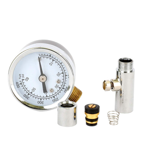 WYNNsky Dial Tire Pressure Gauge with Bleeder Valve, 0-60PSI, Black Pocket...