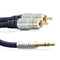 CableMountain 2X RCA to 3.5mm Audio Cable 6.6FT - Gold Plated Male-to-Male Phono to 3.5mm Jack | Stereo Y Splitter RCA Cables for Turntable, TV an...