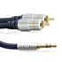 CableMountain 2X RCA to 3.5mm Audio Cable 6.6FT - Gold Plated Male-to-Male Phono to 3.5mm Jack | Stereo Y Splitter RCA Cables for Turntable, TV an...