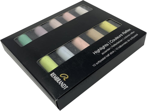 Rembrandt Soft Pastel Micro Set, 10-Piece Half Sticks, Highlights Selection...