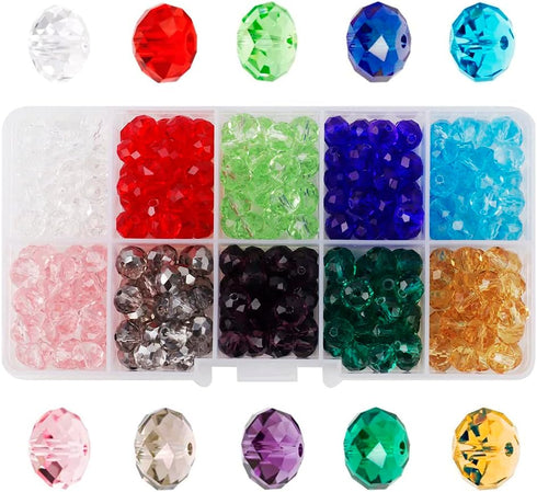 4MM Crystal Glass Beads Finding Spacer Beads Faceted for Jewelry Making Findings with Plastic Container Box (1000PCS)...