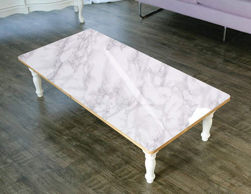 Abyssaly White/Gray Marble Paper Thicken Cleanable Self-Adhesive Wallpaper for Countertops 3D Removable Peel and Stick Wallpaper Wall DIY Design 1...