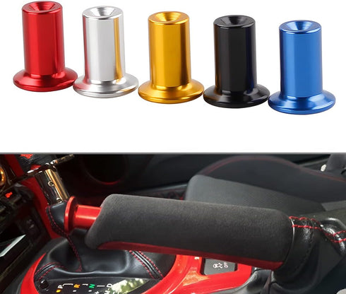 Turn Knob Drift Button, 2 Pcs E-Brake Handle Handbrake Emergency Cover, Hand Spin Turn Lever Knob Lock Button, Aluminum Replacement Car Accessorie...