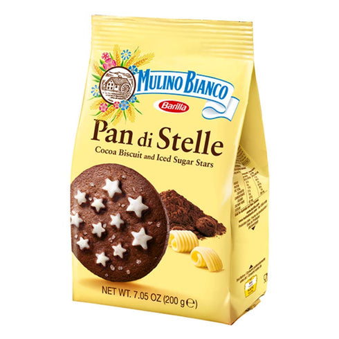 Mulino Bianco Chocolate Star Cookies Pack of 1 (7.05 Ounce) Bag...