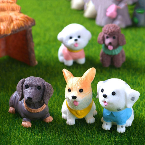 MAOMIA 12 Pcs Mini Dog Figure Animal Toys Cake Topper Puppy Figures Miniature Dog Figurines Collection Playset for Christmas Birthday Gift Desk De...