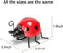 Metal Garden Decor for Outside Cute Ladybugs Yard Art Lawn Ornaments Wall Sculptures & Statues Outdoor Fence Decorations for Patio - Set of 4...