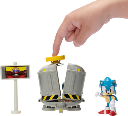 Sonic The Hedgehog 2.5" Level Clear Diorama with Sonic, flicky & Pocky...